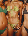 MLY Swimwear Beachwear Custom logo Bling Bikini Set String Bikini Swimwear Hater Glitter Bikini