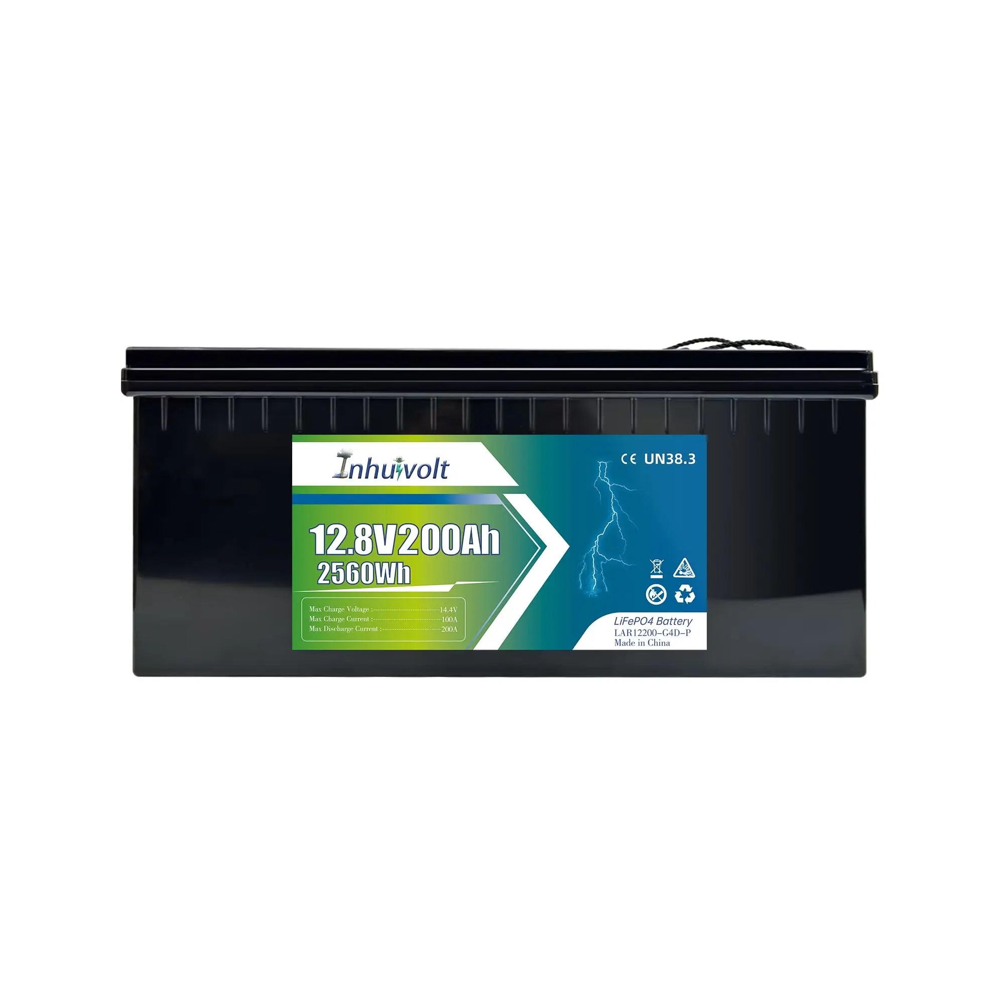 12V 200ah Lithium Lifepo4 Battery 2560Wh Solar Storage for RVs Camper Motorhomes 12V Lithium Ion Battery Pack Lightweight