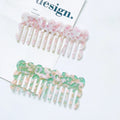 Wholesale Custom Laser Wave Edge Mold Eco Friendly Hair Comb Jade Marble Acrylic Resin Plastic Acetate Wide Tooth Combs in Bulk