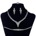 Jewelry Set Echsio  Elegant Luxury Wedding Bridal Necklace Earrings Ring and Bracelet Jewelry Set Party CN1443 Conjunto De Joyas