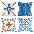 Custom Fashion Geometric Printed Waterproof Cushion Cover Outdoor Decorative Patio Waterproof Pillowcase Throw Pillow Covers