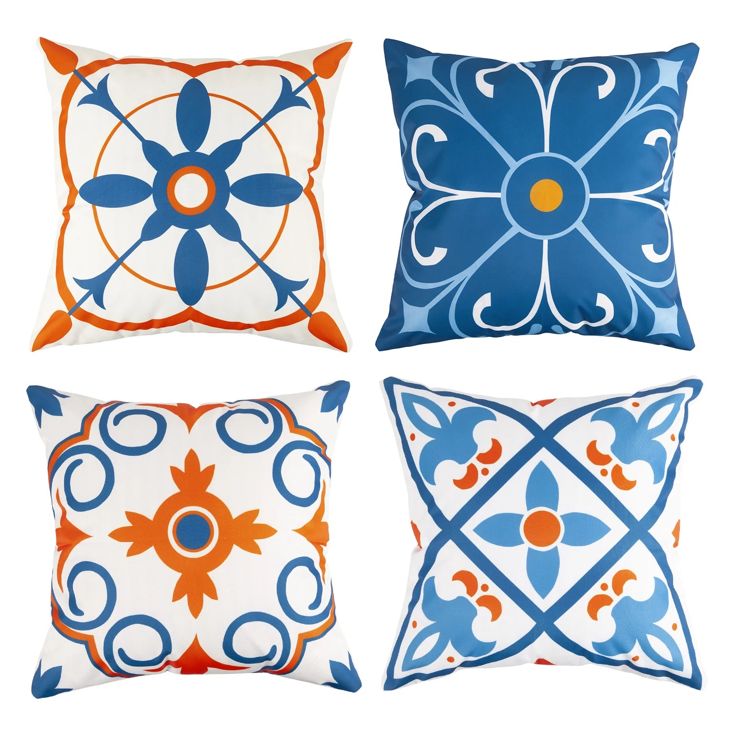 Custom Fashion Geometric Printed Waterproof Cushion Cover Outdoor Decorative Patio Waterproof Pillowcase Throw Pillow Covers