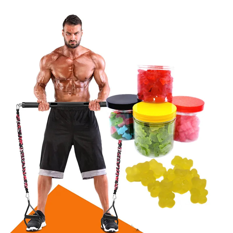 Free Design Private Label Vegetarian Pre Workout Gummies Pre-Workout Gummy Supplements for Men and Women