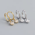925 Sterling Silver Marquise Horse Eye Shape Crystal Zircon Pendant Drop Earrings for Women 18K Gold Plated Earrings