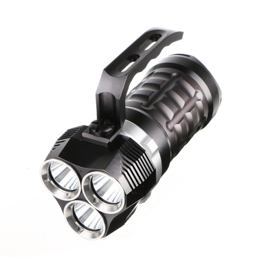 Powerful Zoomable Tactical Rechargeable Flashlight USB Hunting LED Torches Light
