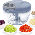 2023 Unique Gadgets 500ml PP Plastic Potatoes Onions Garlic Meat Vegetable Manual Hand Pull Chopper for Kitchen
