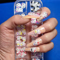 Wholesale 12 Grids Box-packed Nail Art Rhinestones Decoration 3D Cute KT Cat Nail Charms