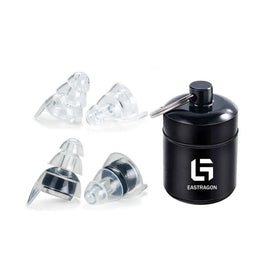 2 Pairs M & S Size High Fidelity Filter Ear Plugs With Diaphragm for Musicians Concerts Festival Custom Logo Aluminum Case