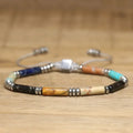 4x8mm Tiger Eye Stone Bracelet Adjustable Braid Natural Emperor Stone Bracelet Classic Design for Unisex Anniversary Gift