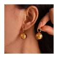 Colorful Enamel Candy Hollow Steel Ball Dropping Earrings Stainless Steel Fashion Sense Dangle Earrings Hypoallergenic Jewellery