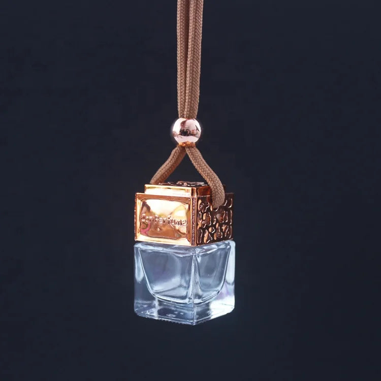 Car Air Freshener Essential Oil Diffuser Glass Bottle Ornament for Interior Accessory Scent Perfume Hanging Fragrance Ornament