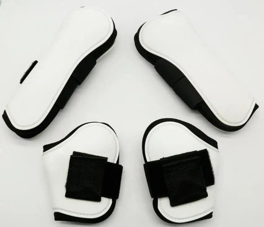 White Horse All-Match Tendon Boots Lightweight Neoprene Fleece Bandage Essential Horse Care Product Made of PU Materials