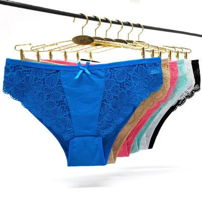 No.1 Selling Women  Panties Lace Cotton Underwear Briefs Lace Transparent Panties for Ladies in America