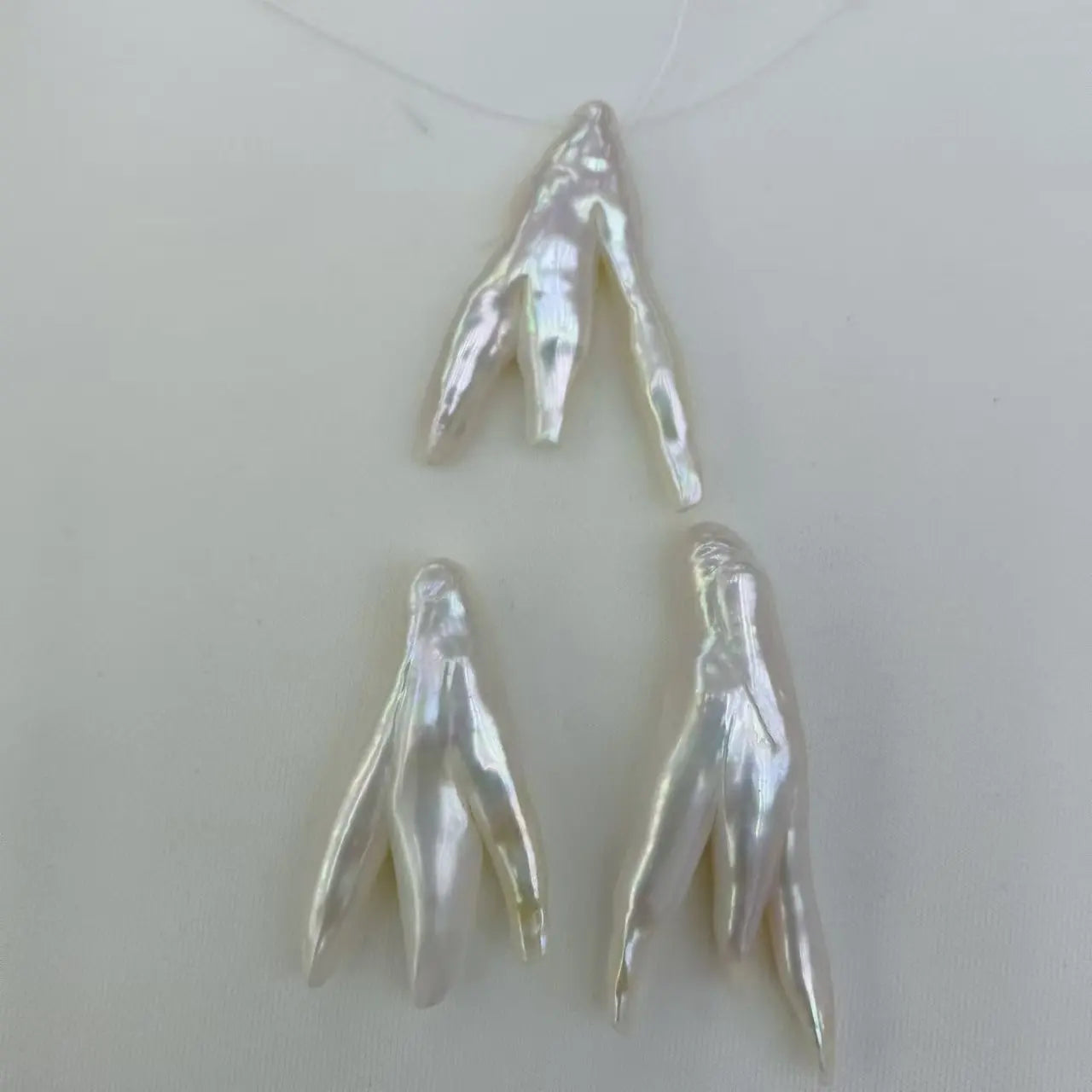 38 cm  AAA Grade Chicken Foot Shape Baroque Natural Freshwater Loose Pearl Beads .100% Nature Freshwater Pearl
