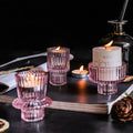 New Crystal Glass Candlestick Rod Wax Tea Dual Use Aromatherapy Glass Wax Table Decoration Wholesale