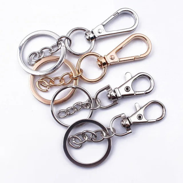 Wholesale Eco Friendly Metal DIY Lobster Clasp Metal Ring Keychain Accessories