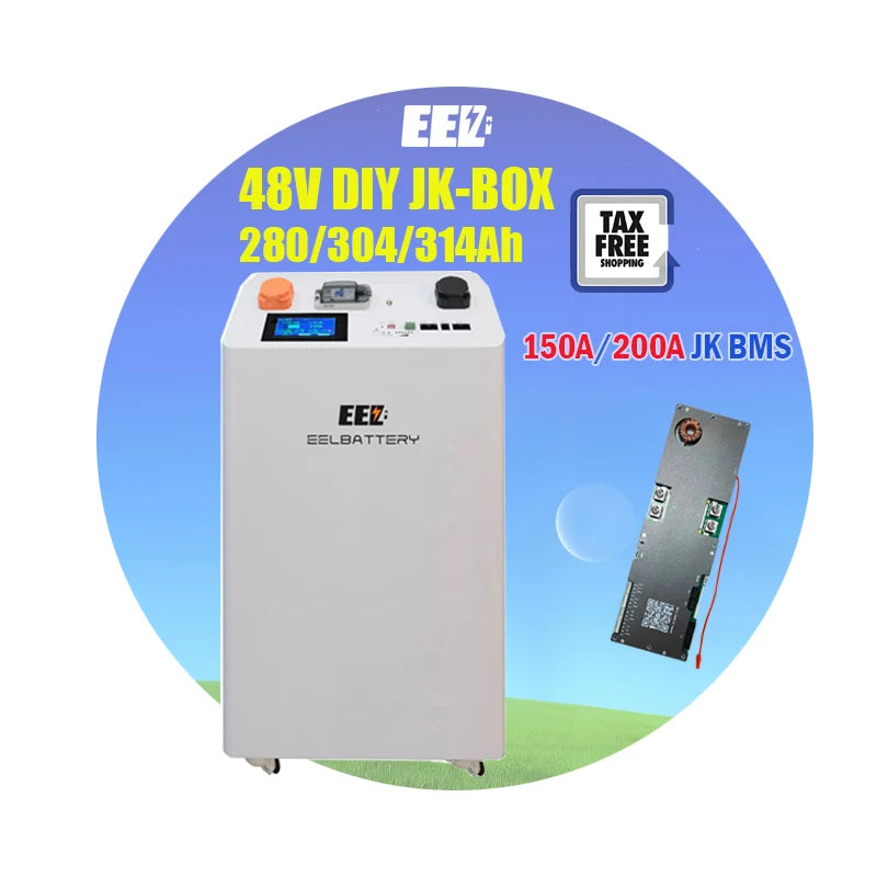 EEL 48V 280Ah 304Ah 314Ah Diy Battery Case Jk Pb2A16S20P Smart Bms Built Vertical Battery Case 15Kwh MegaBDM