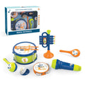 Kids Drum Play Set 7pcs Performance Musical Instrument Toy for Toddler