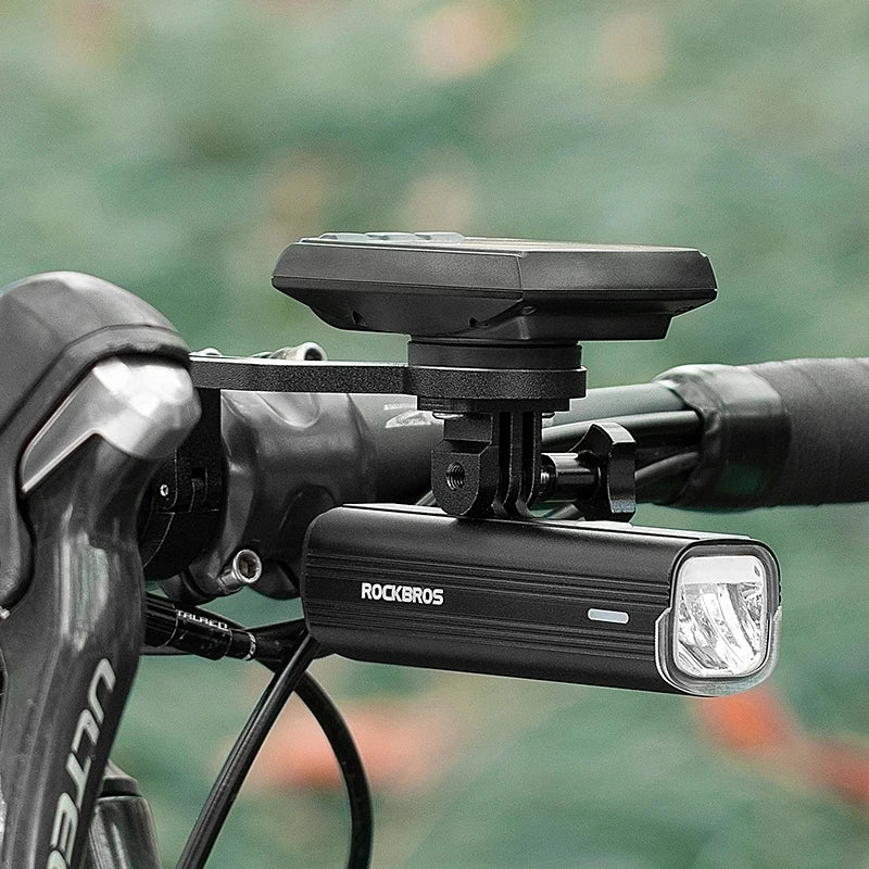 ROCKBROS Bike Light  for Gopro Holder IGS Light Holder 1000LM Bicycle Flashlight Rechargeable Bicycle Accessories Light