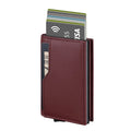Luffy St Benedict Mens Slim Metal Wallet Genuine Leather Printing Machine