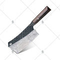 KEENHOPE Handcraft 89 Layers Damascus Steel VG10 Blade 6 Inch Cleaver Black SS 316 Bolster Ebony Wood Handle Hand Engraved