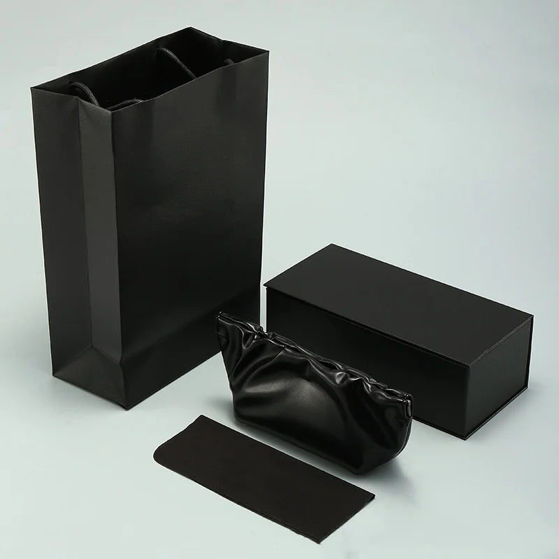 2025 Black Glasses Case Customization Glasses Package Box Case Bag Custom Logo Sunglasses Storage Bag Case