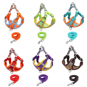 Breathable Pet Dog Harness Pet Adjustable Soft Dog Harness with Leash