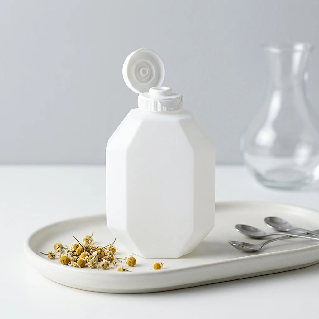 20oz 600ml 38/400 Neck 75g HDPE Plastic Squeeze Bottle with Screw Lid Flip Top Cap Induction Seal Installed for Kitchen Use