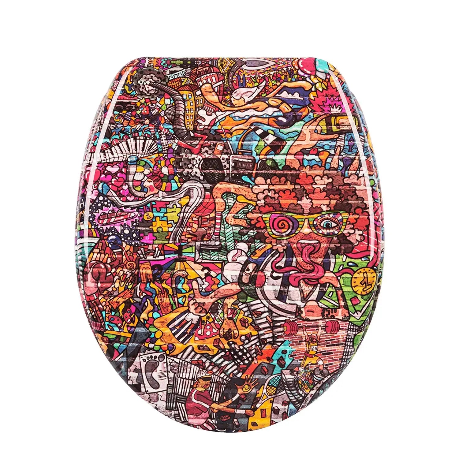 Modern O-Shape UF Quick Release Urea Resin Slow-Close Female Washing Closed Front Bathroom Toilet Seat Cover Unique Design Style