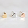 EManco Cheap Simple Classic 14k Gold Plated Stainless Steel Jewelry Love Heart Shape Cute Small Stud Earring Zhejiang