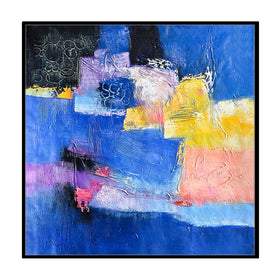 Customized Abstract Design Wall Art Gold Foil Handmade Oil Painting for Home Decor