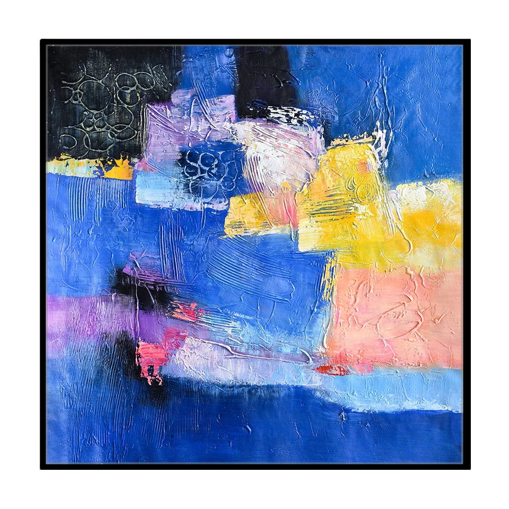 Customized Abstract Design Wall Art Gold Foil  Handmade Oil Painting for Home Decor