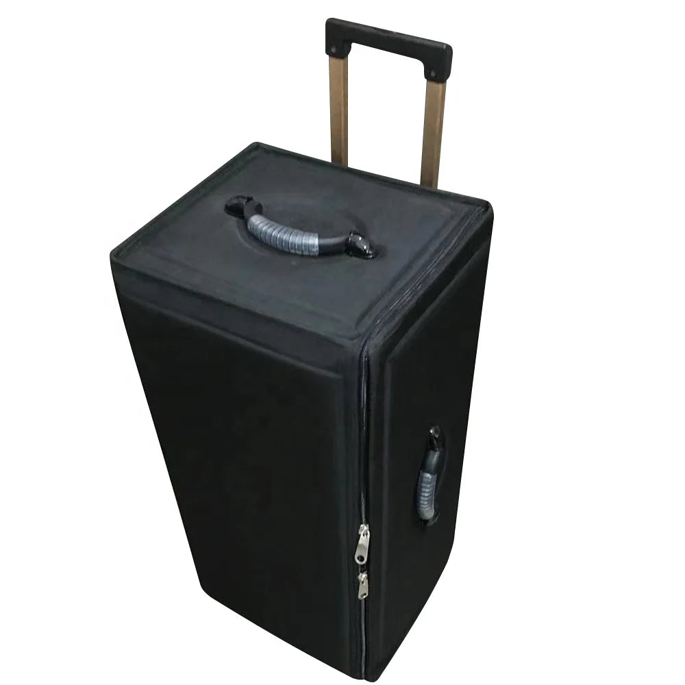 Eyewear Display Suitcase on Sale Black Oxford Cloth Fabric Tray Frame Slots Big Capacity Optical Eyeglass Traveling