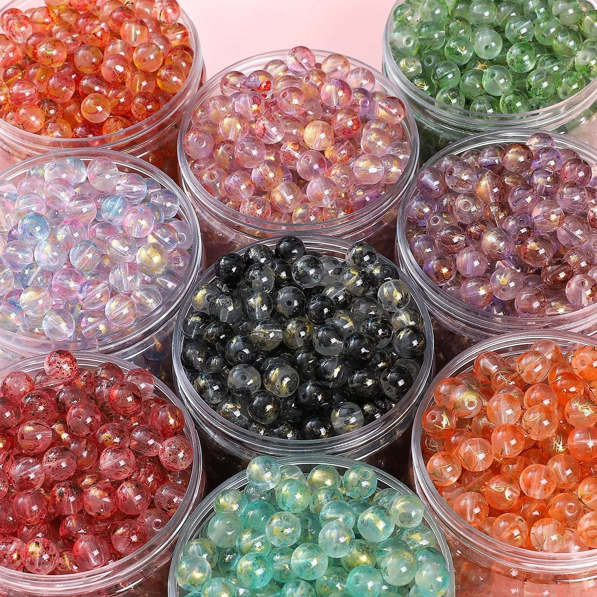 8/10mm Acrylic Beads Bracelet Handmade Polished Beads for Jewelry Making Ball Shape DIY Crafts Spacer Charms Accessories