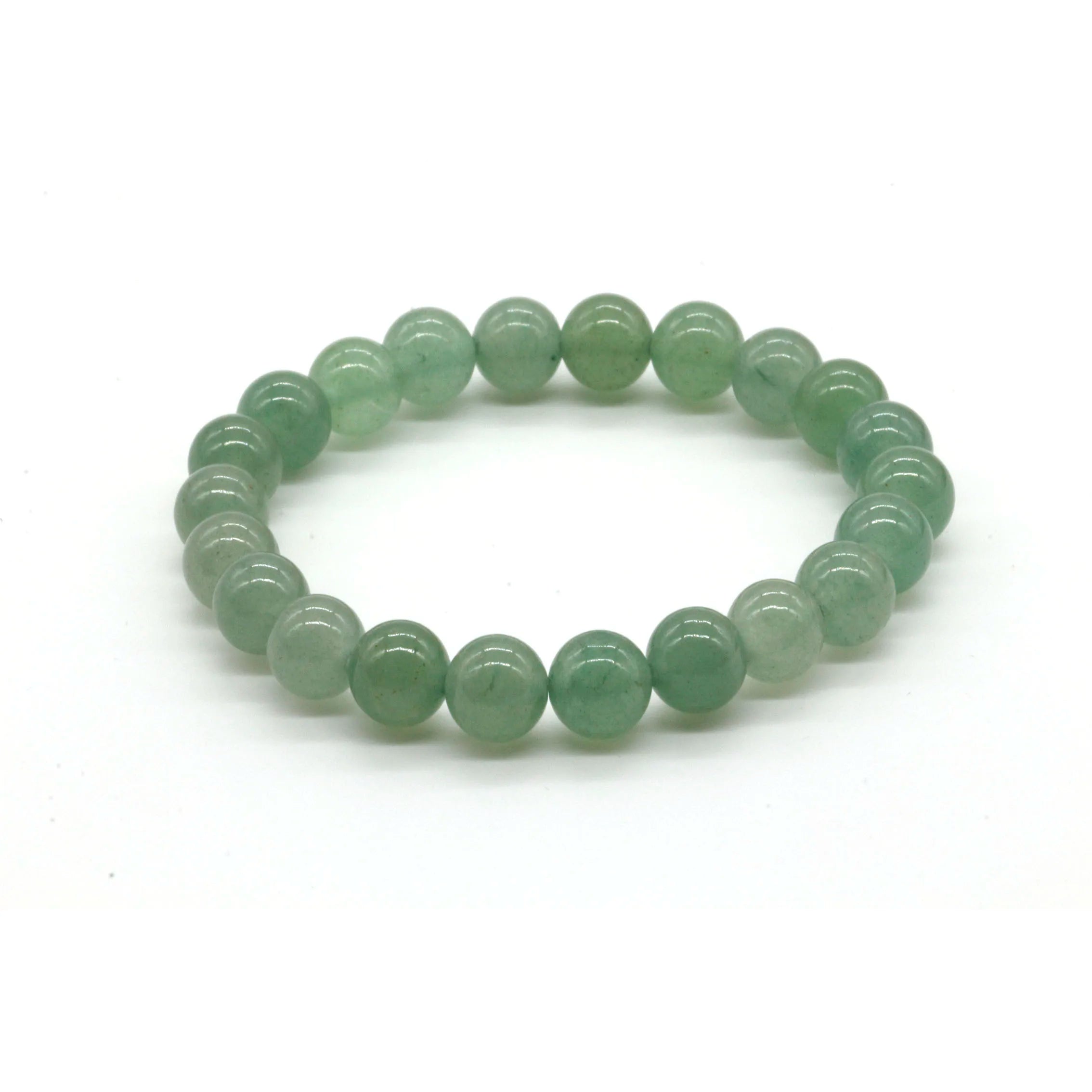 Healing Gemstone Wholesale 8mm Green Aventurine Stone Bead Stretch Bracelets for Women and Men