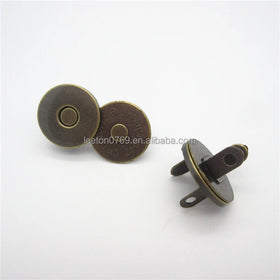 Stock Supply 18 X 2mm Ultra-thin and Strong Round Anti-brass Magnetic Snap Button for Garments and Bags