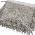 15 cm Garment Decorative Heavy Tassels Ribbon Silver Red Black and White Red Glass Beaded Trim Fringe for Dress Clothes