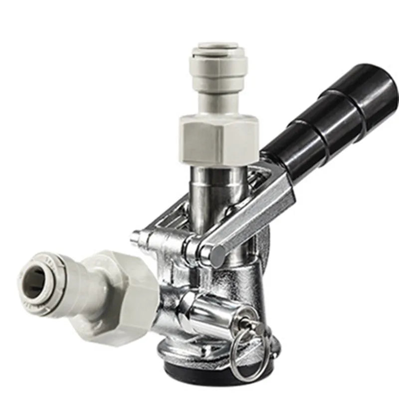 D Type Keg Coupler with Quick Push Duotight 3/8" for Beer Brewing