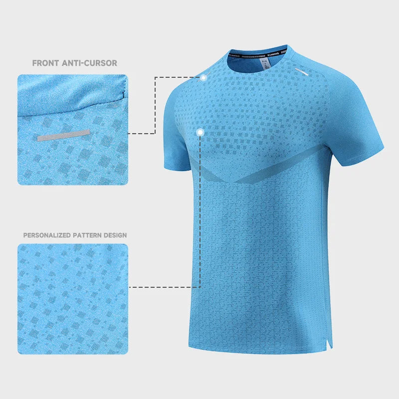 Reflective Personalized Pattern Short Sleeves Sports Essential T-shirt Lightweight Sweat-wicking Running T-shirt
