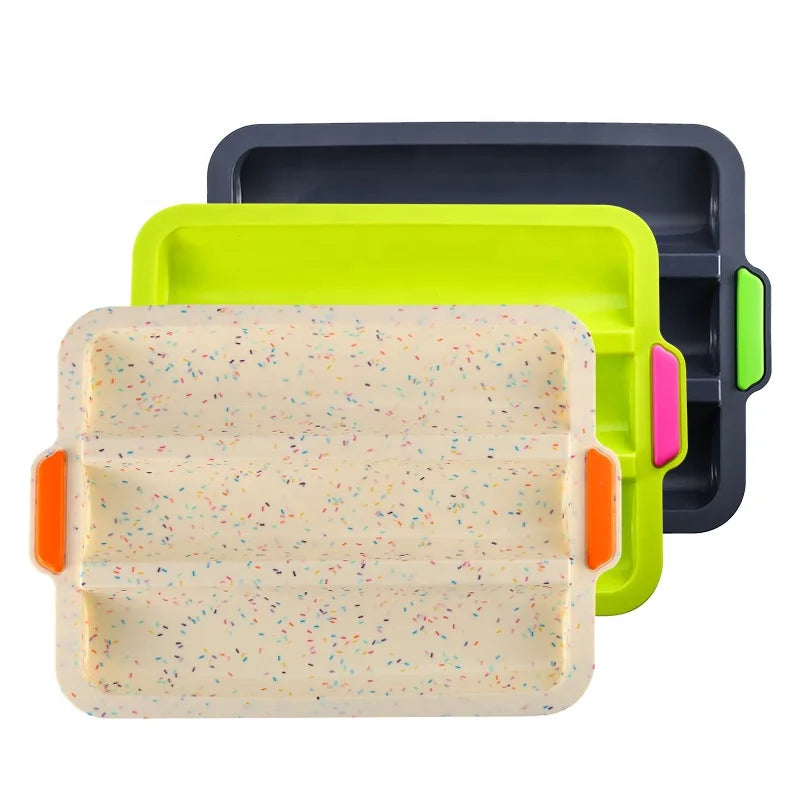 Hot Sale Non-Stick Silicone Baguette Pan 3 Wave Loaves French Bread Baking Mold Tray for Baking Dishes & Pans