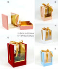 Luxury Acrylic Cover Transparent Velvet Box Square Gift Flower Arrangement Box  Gift Packaging Box With Ribbon
