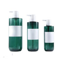 Hot Sale 300 500 800ml Mint Green Round Custom logo Plastic Lotion Hair Conditioner Shampoo Body Wash Bottle with White Pump