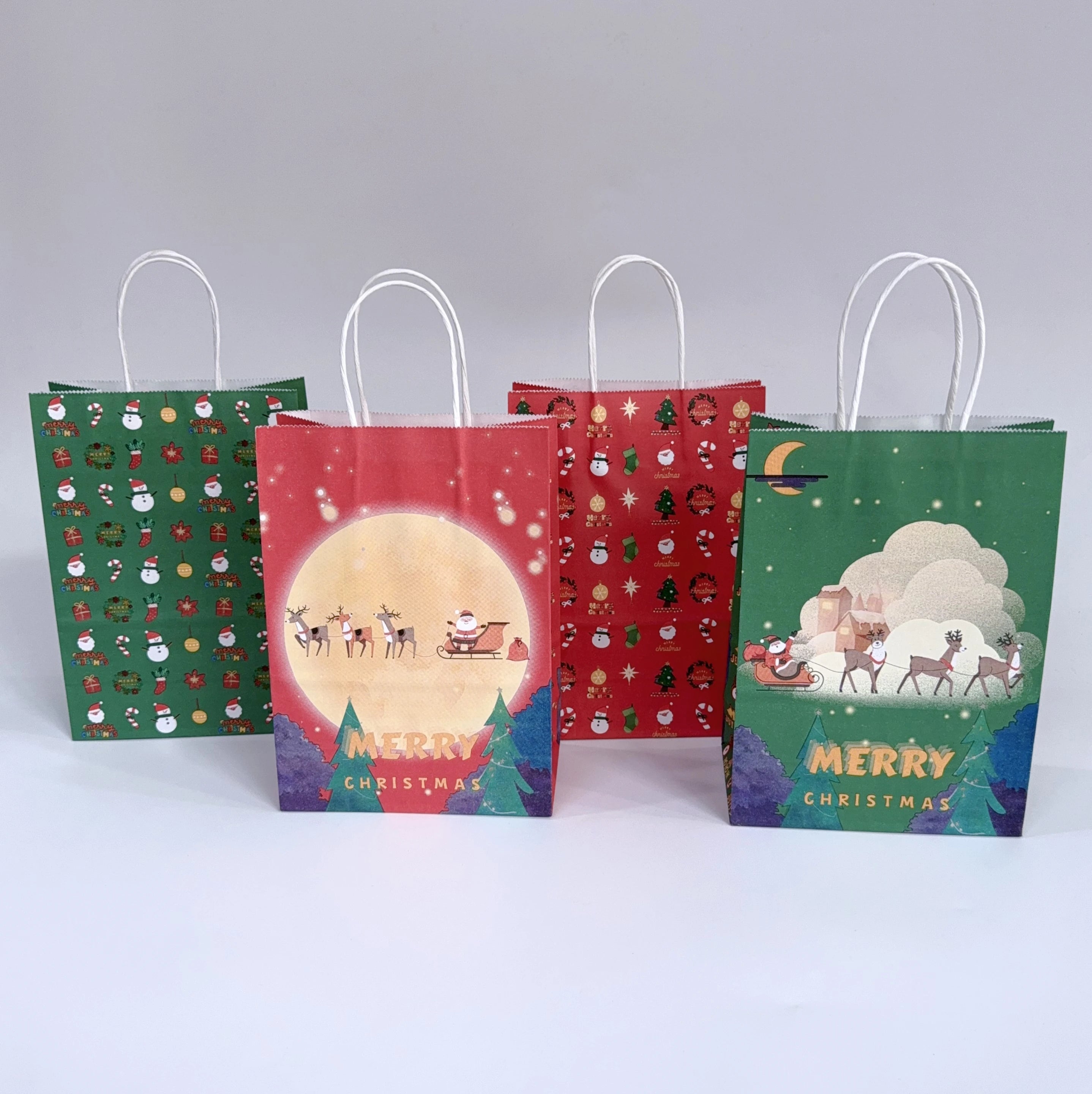 Wholesale Corrugated Board Bags Custom Logo Packaging for Christmas Gifts Candle Craft Use-Recycled Materials