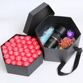 Customization High Quality Hexagon 2 Layer Portable Box Hexagon Gift Box Hexagon Gift Packaging Box with Handle