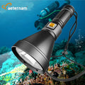 Powerful Amphibious Convenient XHP90 Waterproof Cup Fixed Focus Rechargeable Usb Led Torch Light Outdoor Diving Flashlight