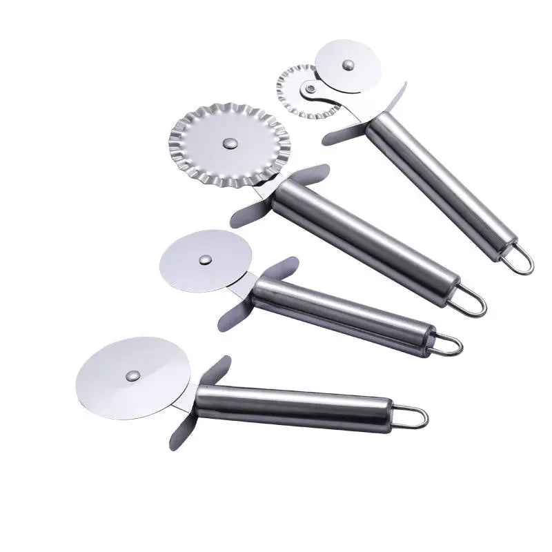 Thickened  Premium Stainless Steel Pizza Cutter Non Stick Pastry Dough Cutting Wheels  Pizza Making Tools Set