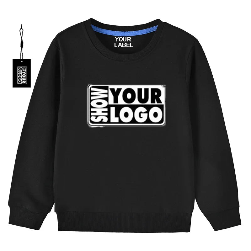 Wholesale Children Sweatshirt 100% Cotton Optional Color Mixed Design Accept Kids Long Sleeve Kids Cotton Sweatshirt