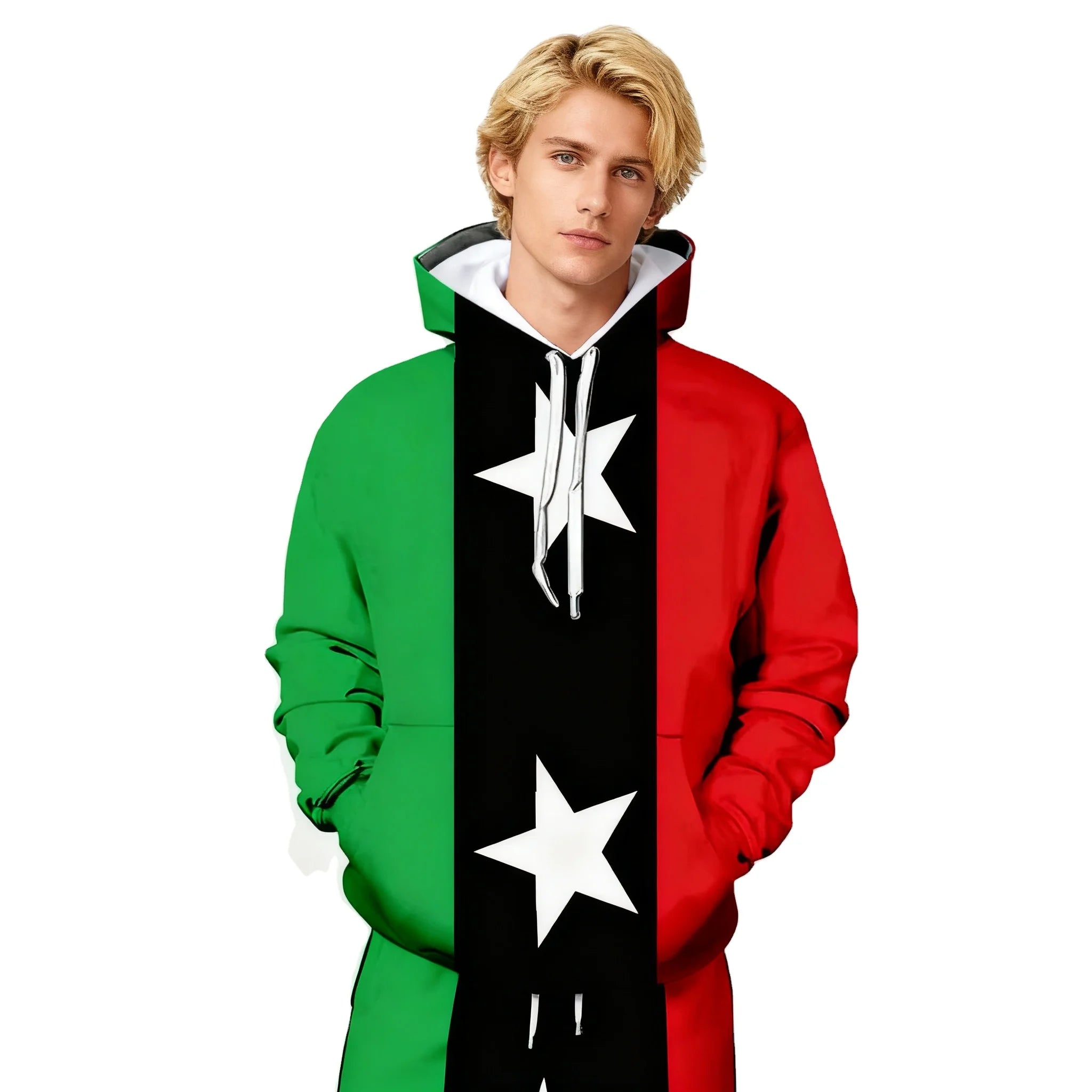 Fitspi Manufacturer Wholesale Men's Clothing 3d Printed Flag European American Men's Hoodie Sweatshirt Custom Dropshipping