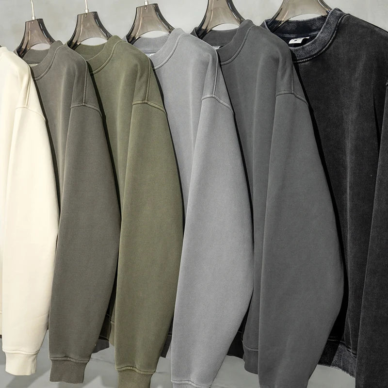 Crewneck Luxury Quality Oversized Drop Shoulder Designer Custom Men's  Streetwear Sweatshirt Plain