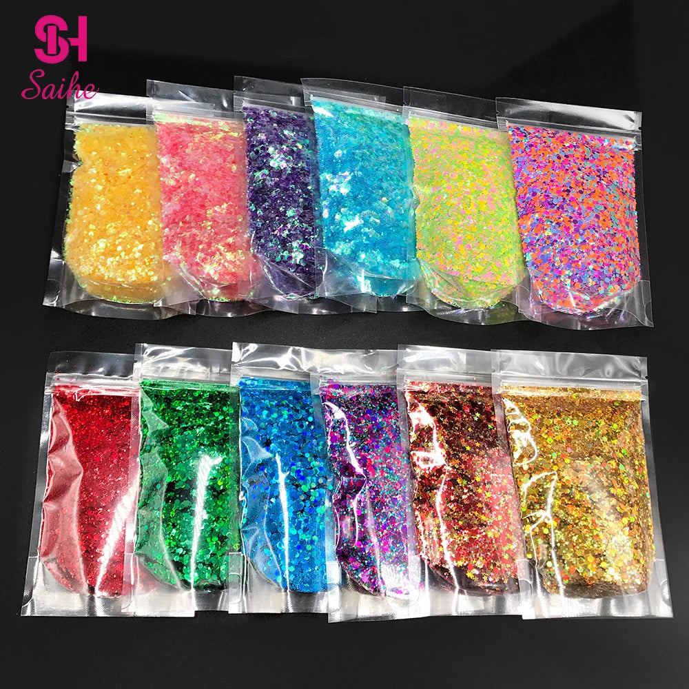 High Quality Popular Shining Mickey Mouse Shape Glitter Custom Package Chunky Glitter Mix MegaBDM